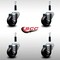 Service Caster 3'' SS Soft Rubber Wheel Swivel 7/8'' Expanding Stem Caster Set, 4PK SCC-SSEX20S314-SRS-78-4 - alternate 2